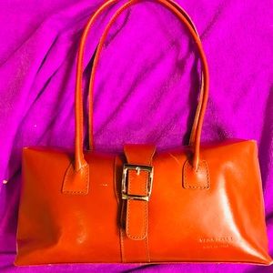 Handbag Italian Leather, Camel color.